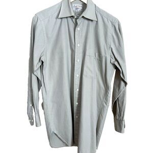 J. P. Tilford For Harry Rosen Dress Shirt Men 14.5 Gray Stripe Formal Custom Fit